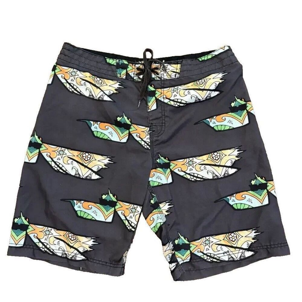 Billabong X Andy Davis Board Shorts Men Size 34 Black Swim Trunks Surf Beach
